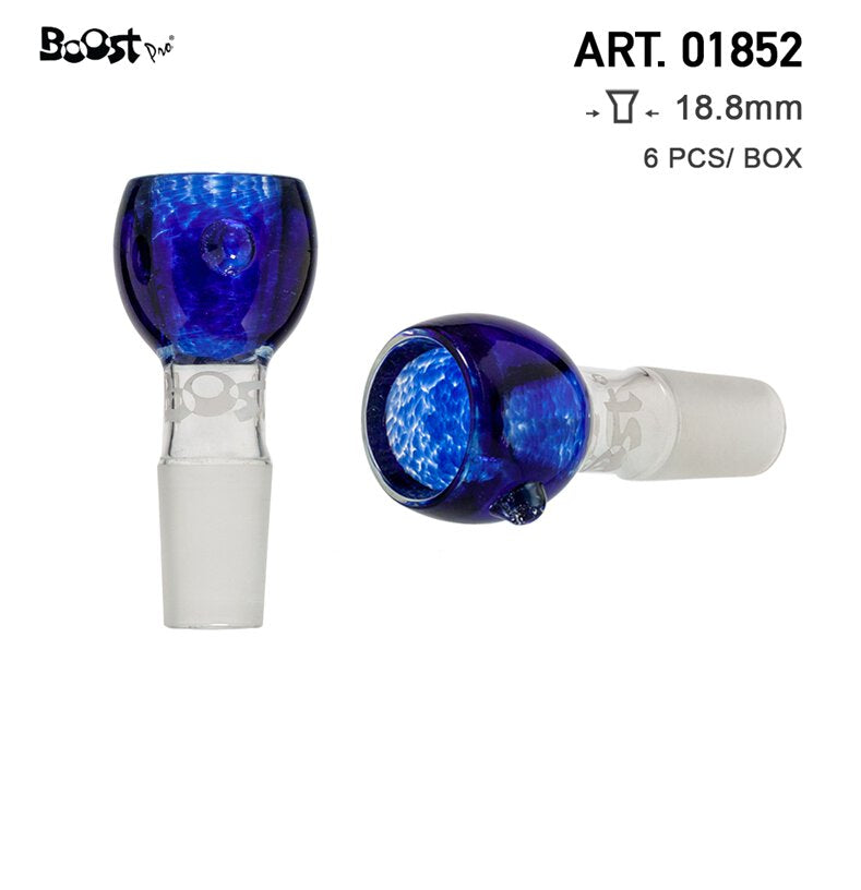 BOOST - Fumed Glas Bowl - Blau - 18.8 mm Schliff