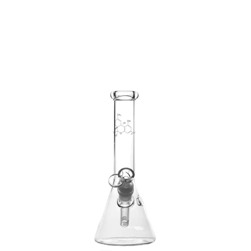 Lucid Glass 4mm Bong Beaker "THC formula" 25cm mit Eisfach