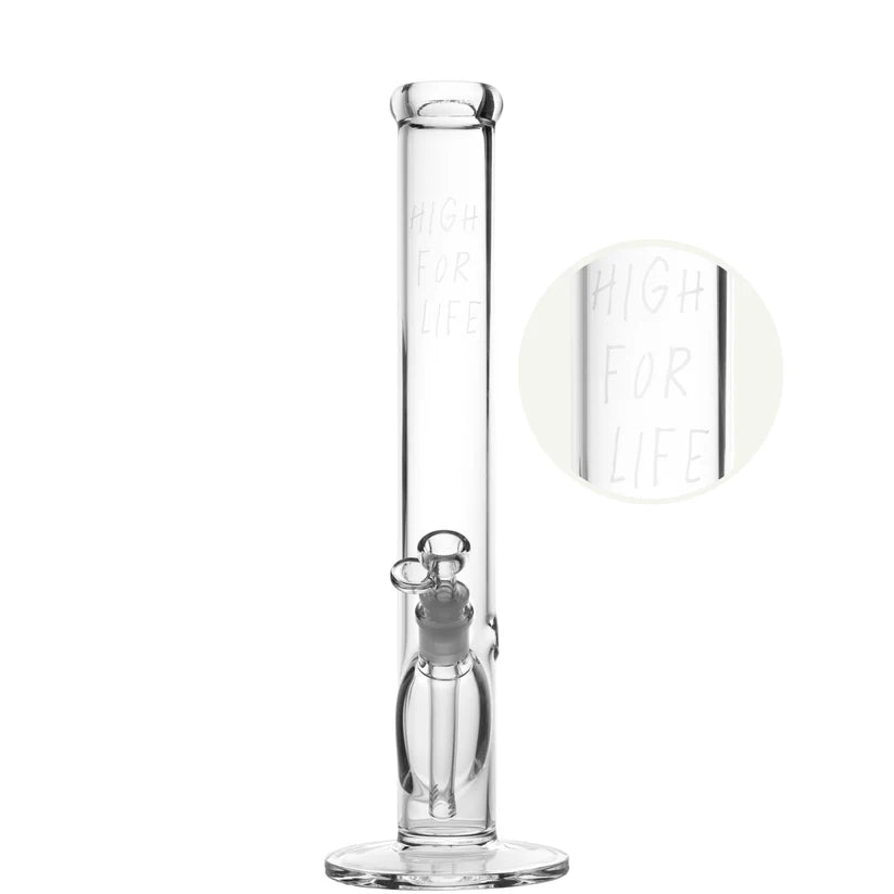 Lucid Glass - 5mm Classic Line Bong Tower ,,High for Life" 40cm