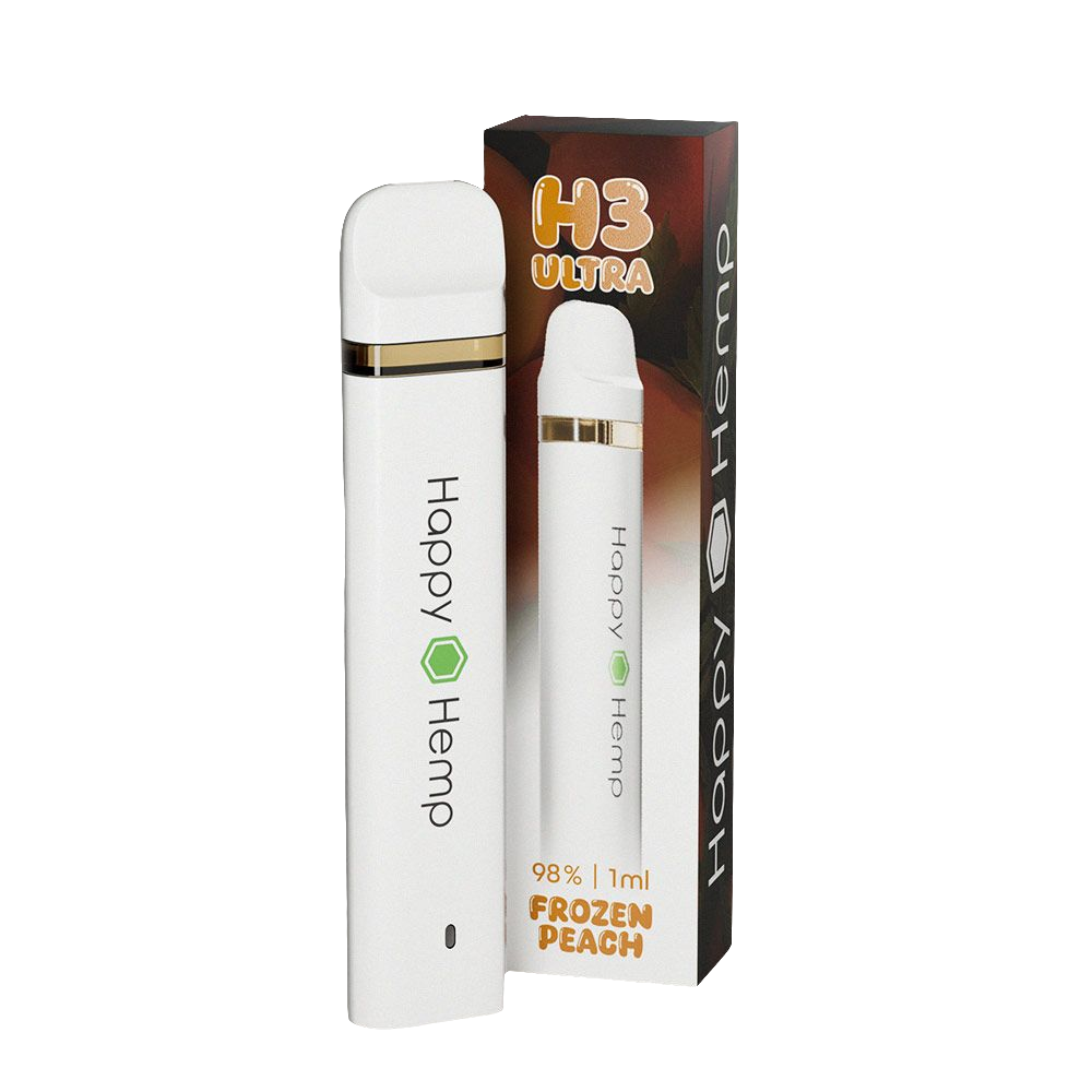 Happy Hemp H3 Ultra Vape - Frozen Peach 1ml