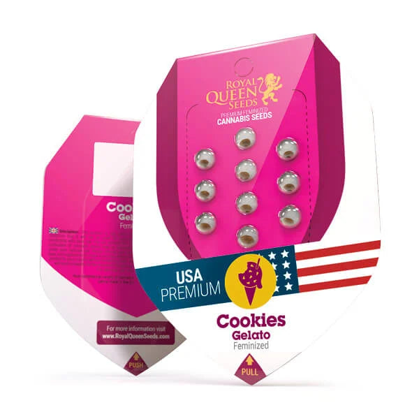Cookies Gelato - Feminized - USA PREMIUM - 3 Seeds + 3 Sample Seeds - Royal Queen Seeds