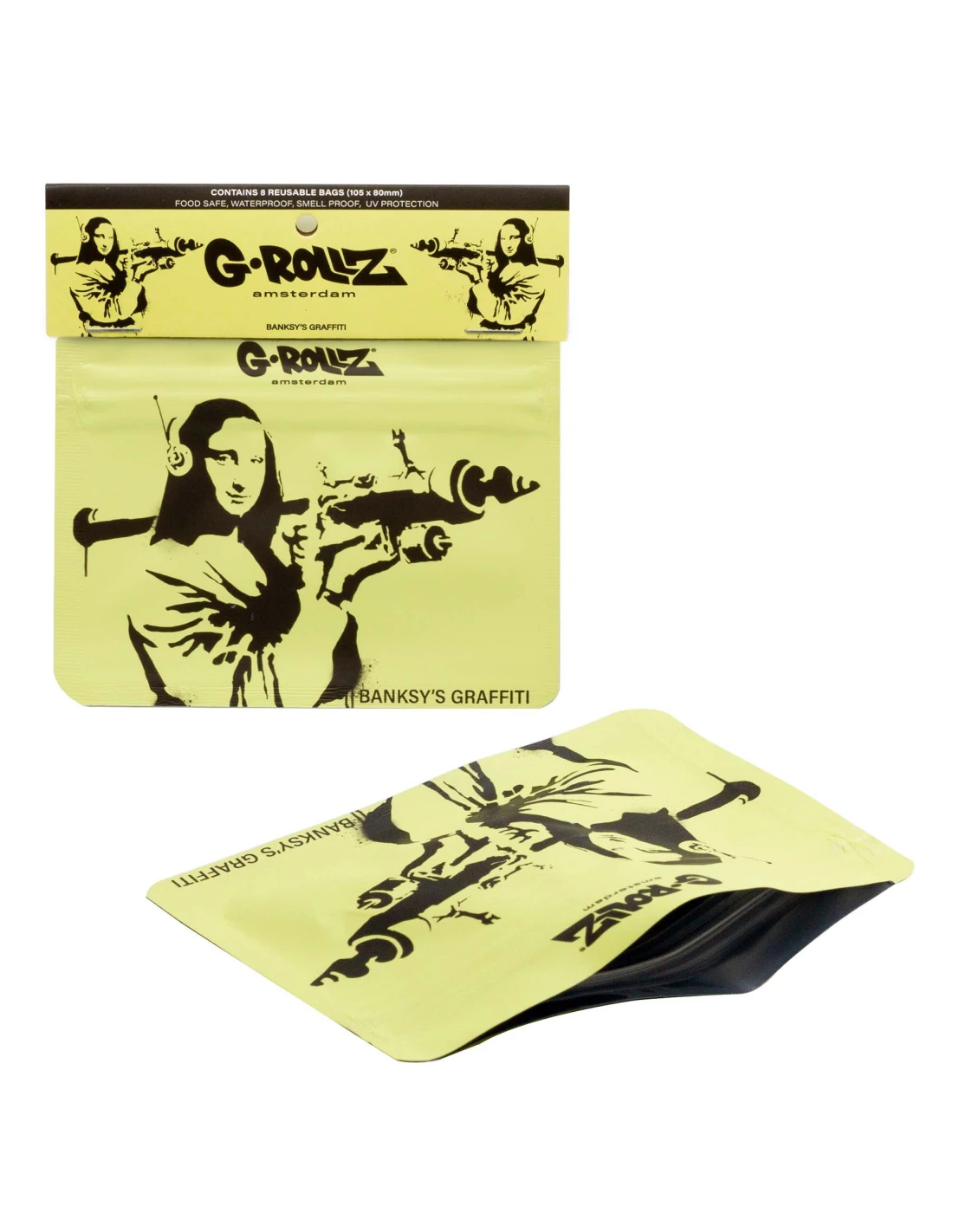 Smell Proof Bags 105 x 80mm - 8 Pieces - G-ROLLZ