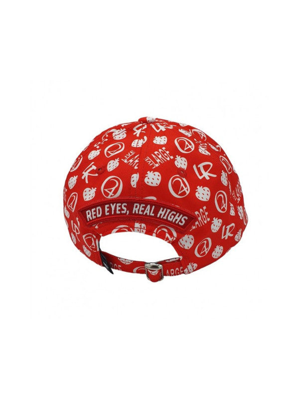Strawberry Haze Allover Print Red strapback