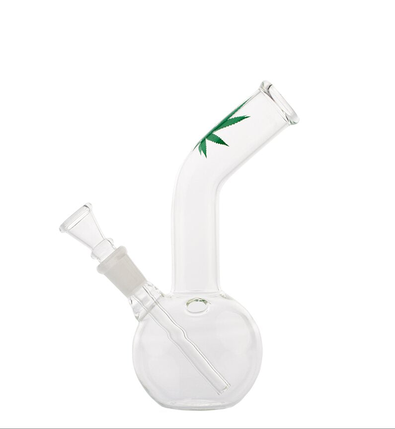 Blatt - Kleines Blatt Bouncer Saxo Glas Bong - H:16cm