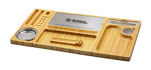 3-PIECE DELUXE BAMBOO TRAY - G-ROLLZ - 26X49CM