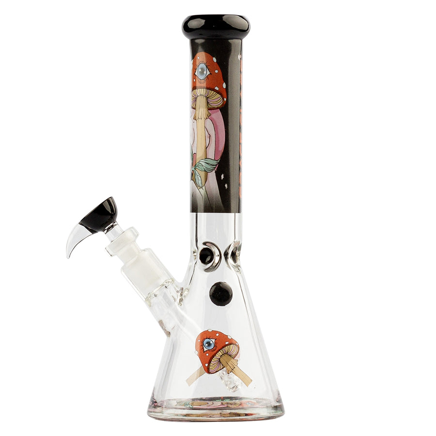 Black Beaker Bong - Mushroom Lover - G-ROLLZ