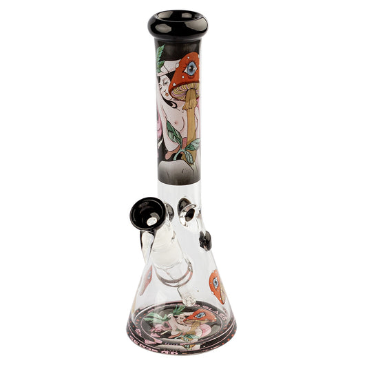 Black Beaker Bong - Mushroom Lover - G-ROLLZ