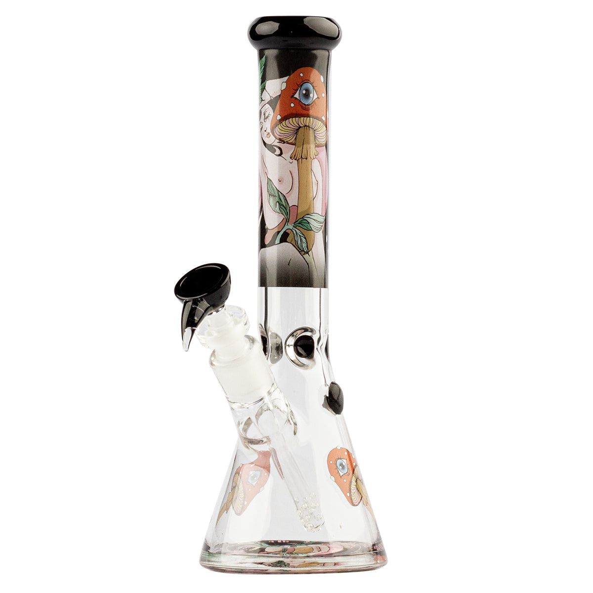 Black Beaker Bong - Mushroom Lover - G-ROLLZ