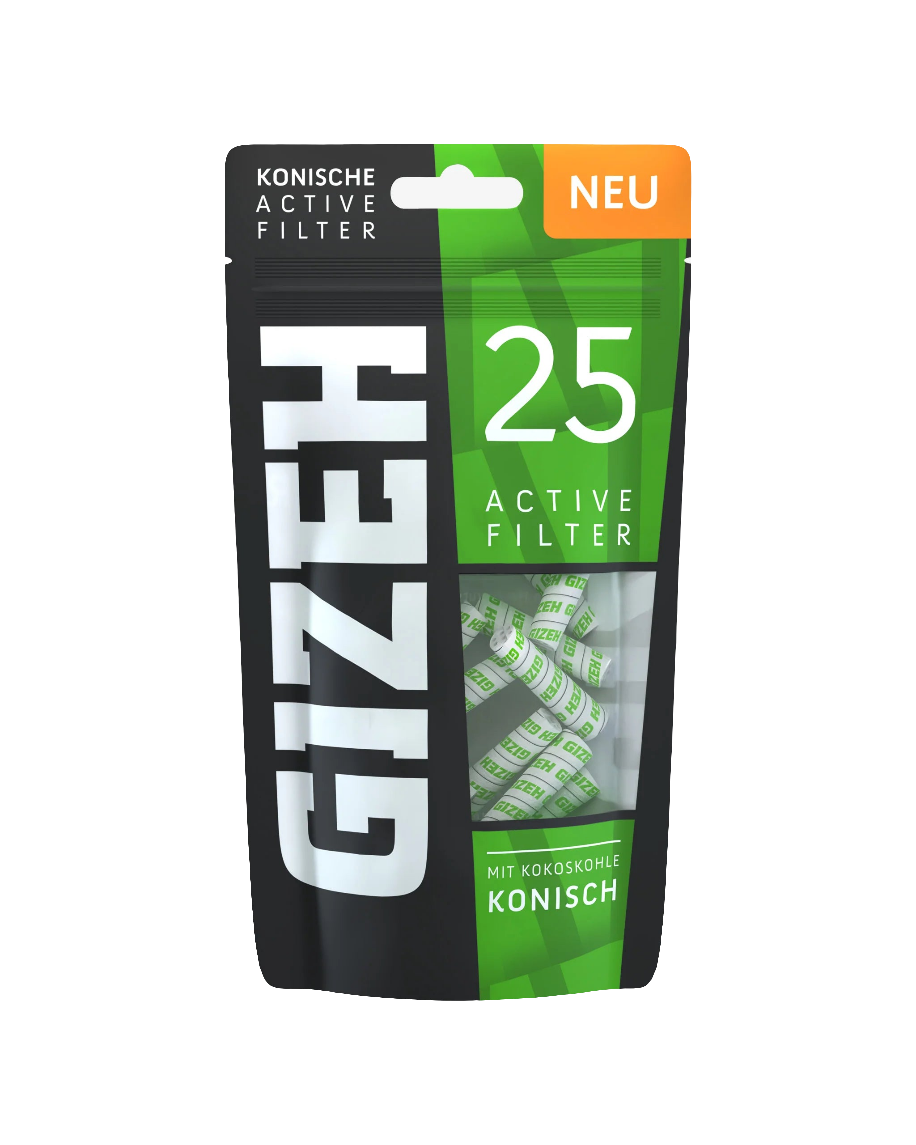 Gizeh Aktivkohle Filter KONISCH 25 pcs