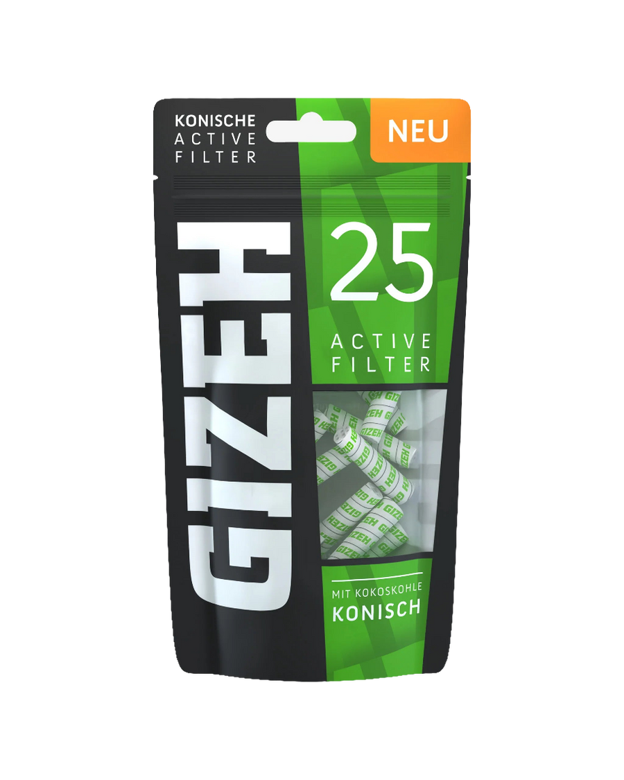 Gizeh Aktivkohle Filter KONISCH 25 pcs