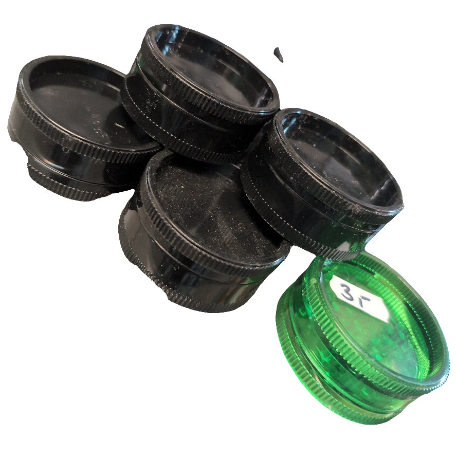 Grinder plastic black leaf (2 Teilig)