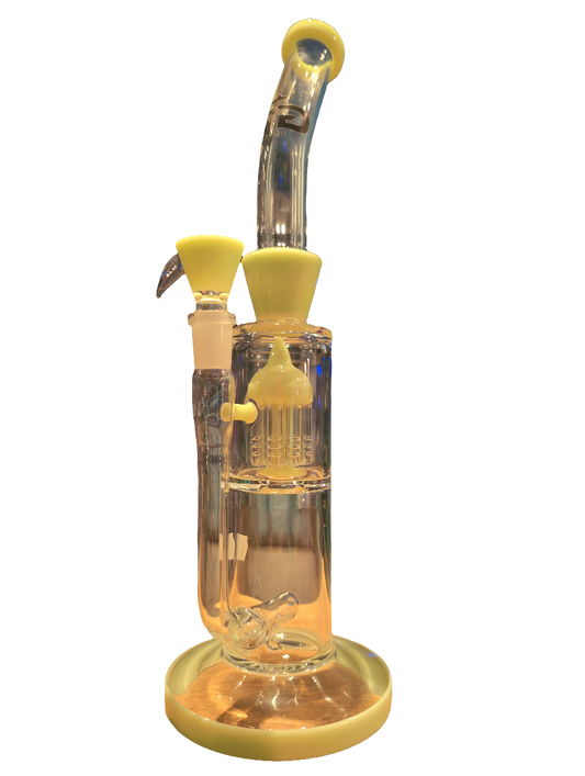 GRACE GLASS - PASTELL GREEN - PERC BONG 34cm