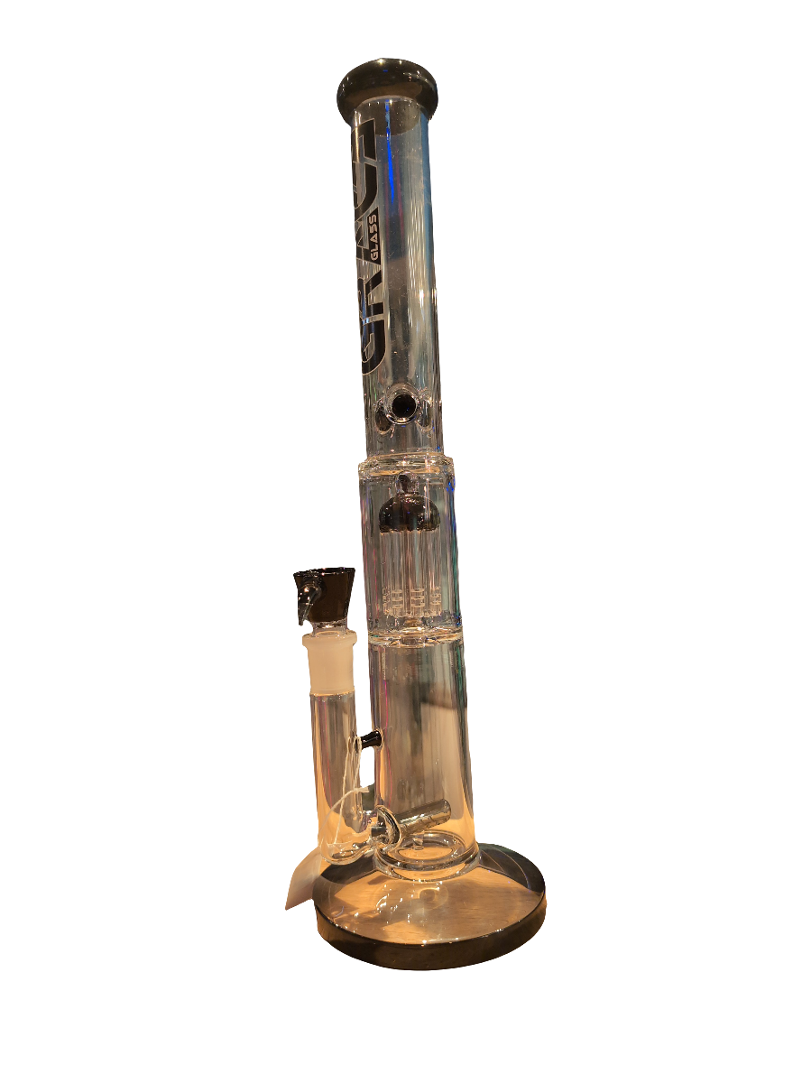 GRACE GLASS - BLACK - PERC BONG 42cm