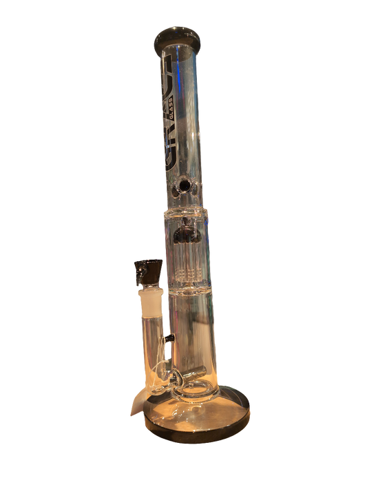 GRACE GLASS - BLACK - PERC BONG 42cm