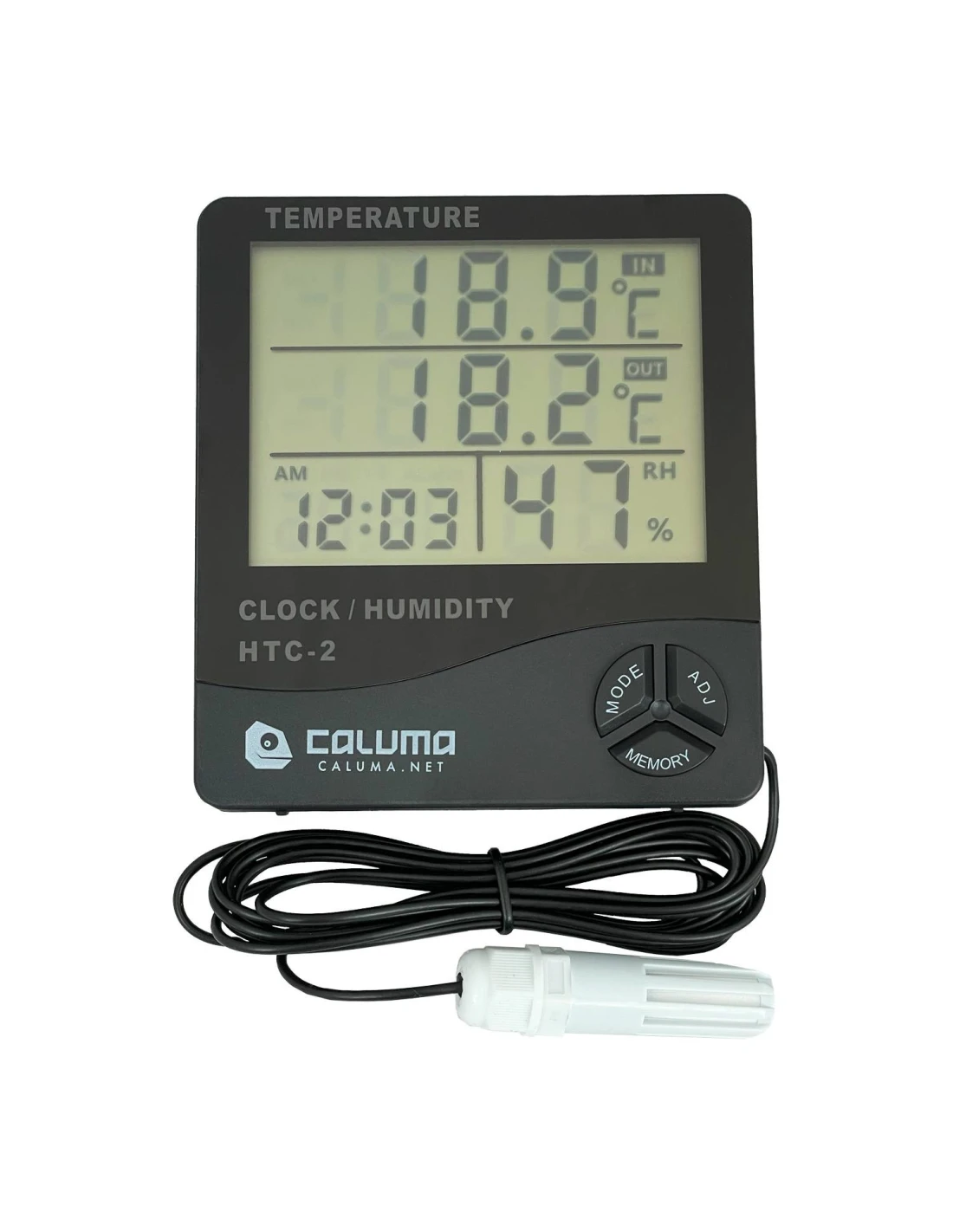 CALUMA THERMO-HYGROMETER MIT UHR UND EXTERNER SONDE