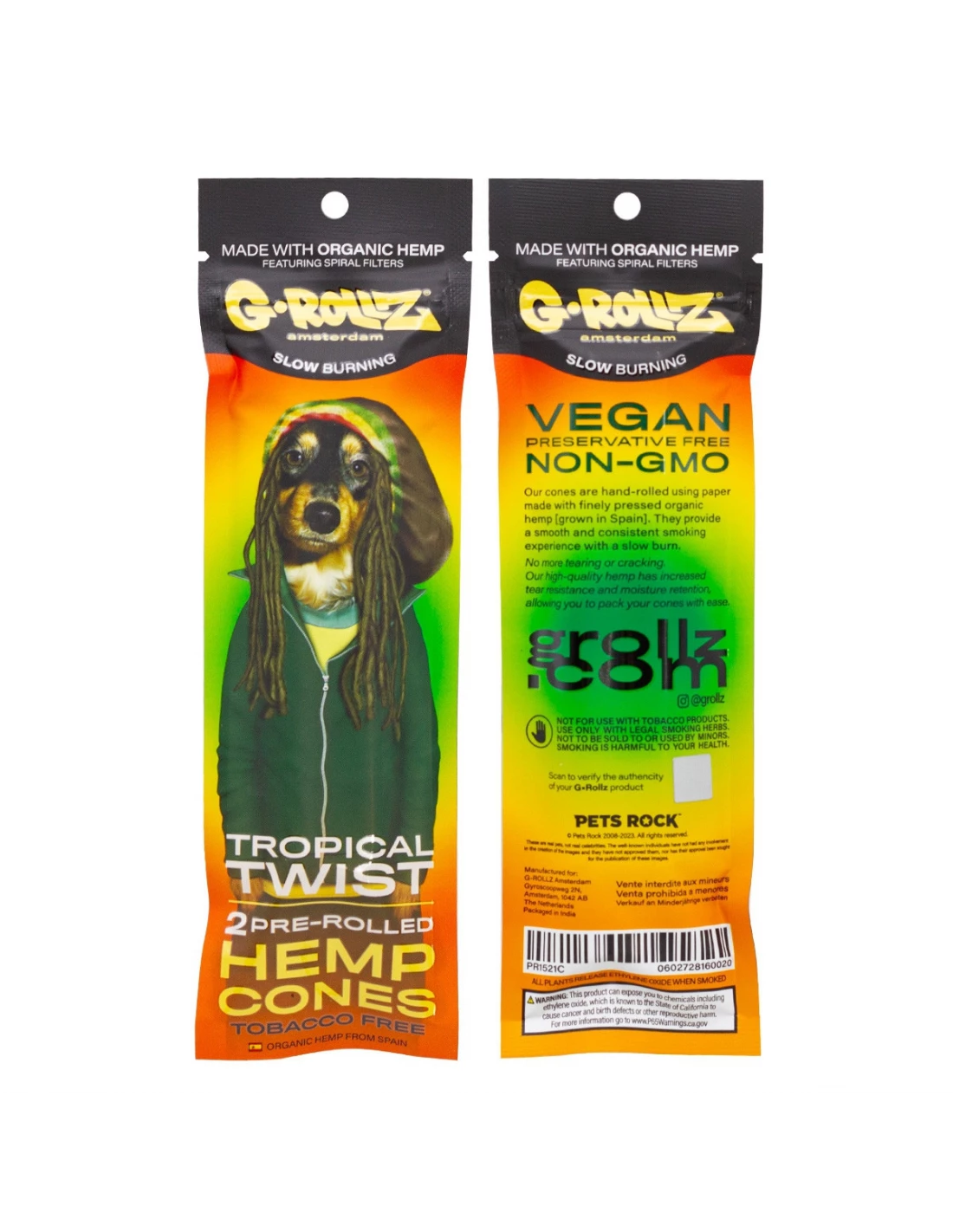 G-ROLLZ - 2X MANGO FLAVORED PRE-ROLLED HEMP CONES