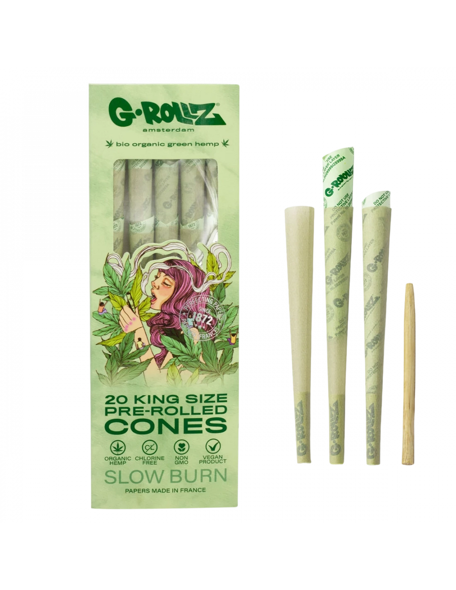 G-ROLLZ - COLLECTOR "COLOSSAL DREAM" - ORGANIC GREEN HEMP - 20 KS CONES