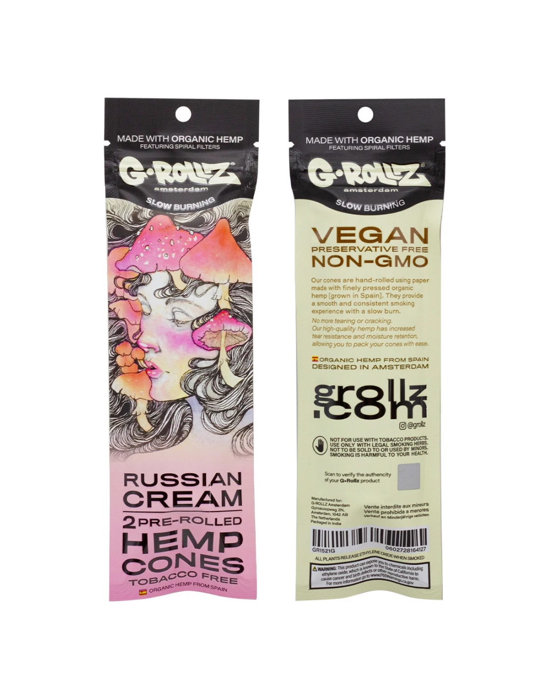 G-ROLLZ - 2X MANGO FLAVORED PRE-ROLLED HEMP CONES