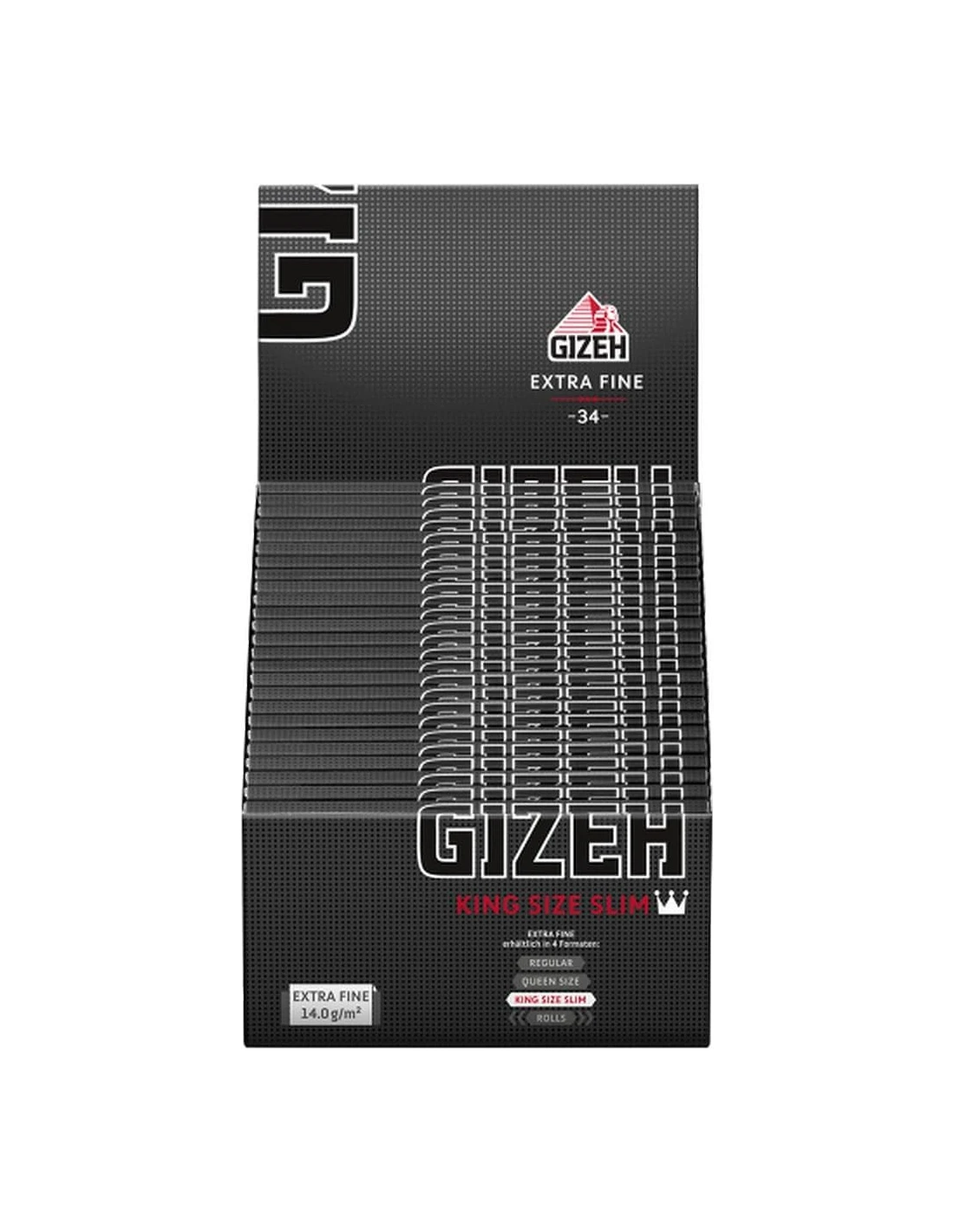 GIZEH KING SIZE SLIM - EXTRA FINE - 50 X 34 PAPERS