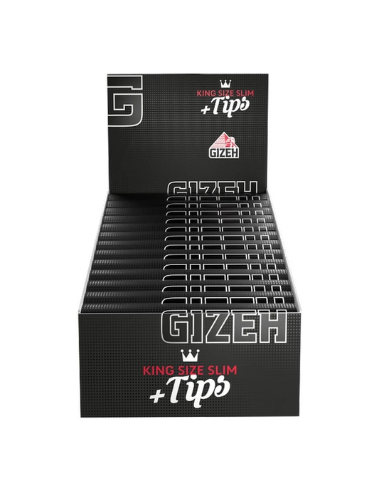 GIZEH KING SIZE SLIM + TIPS - EXTRA FINE 26 X 34 PAPERS