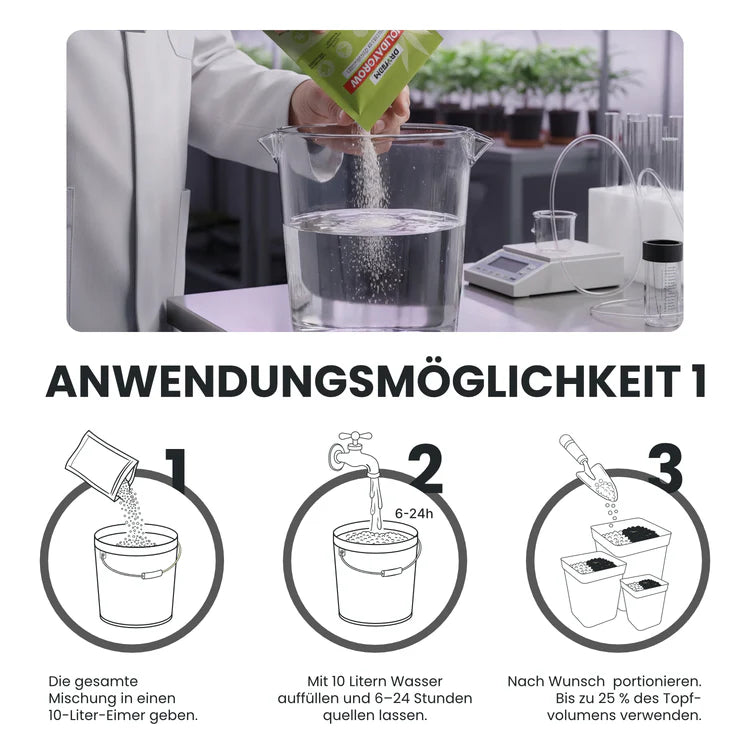 HolidayGrow – Wasser- und Nährstoffspeicher