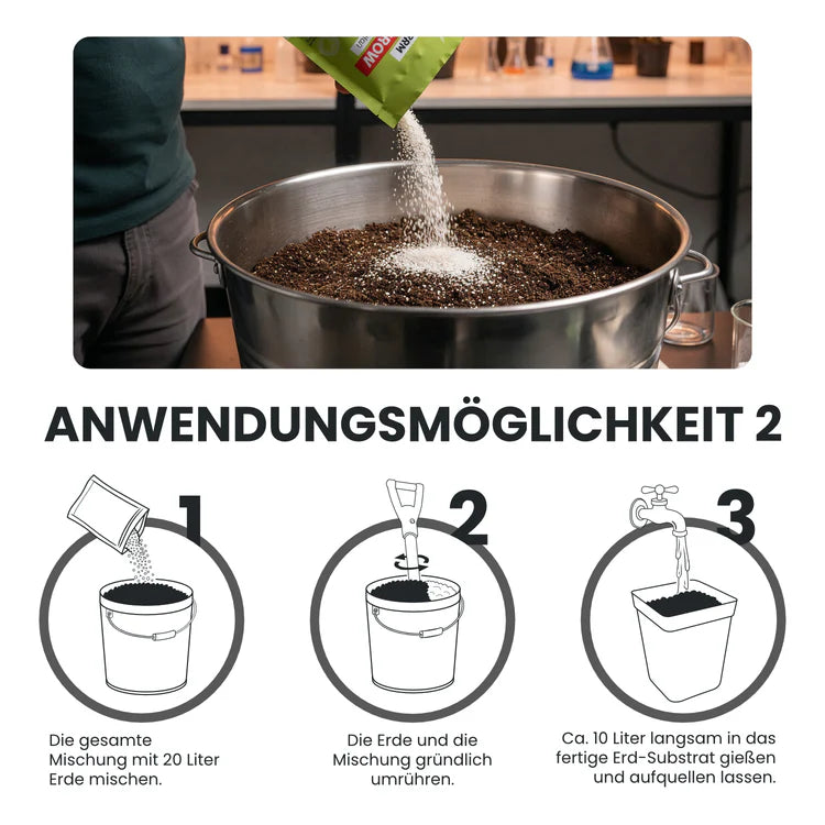 HolidayGrow – Wasser- und Nährstoffspeicher