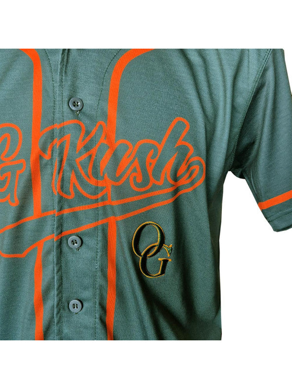 League Icons: OG Kush Baseball Jersey - Dark Green
