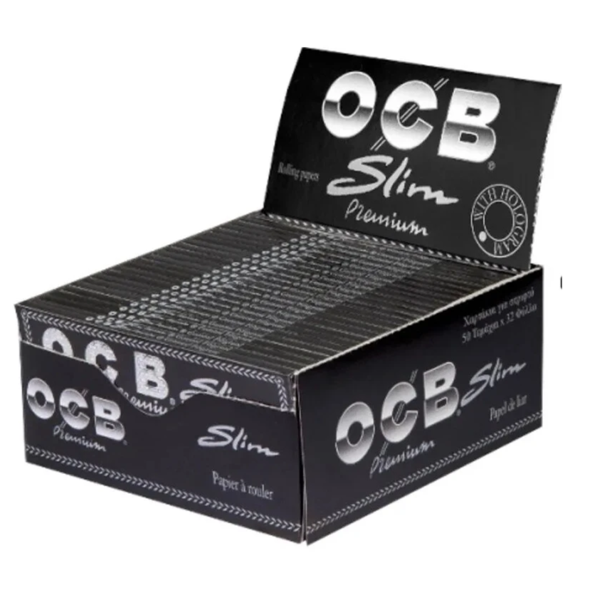 OCB KING SIZE SLIM PREMIUM BLACK 50 X 32 PAPERS