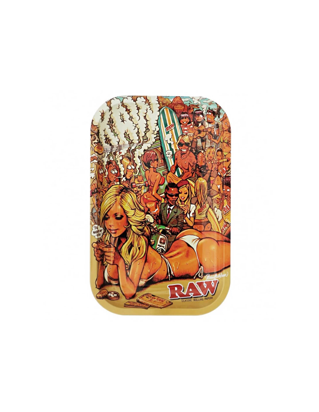 RAW X RJB SOMMER METALL ROLLING TRAY MEDIUM