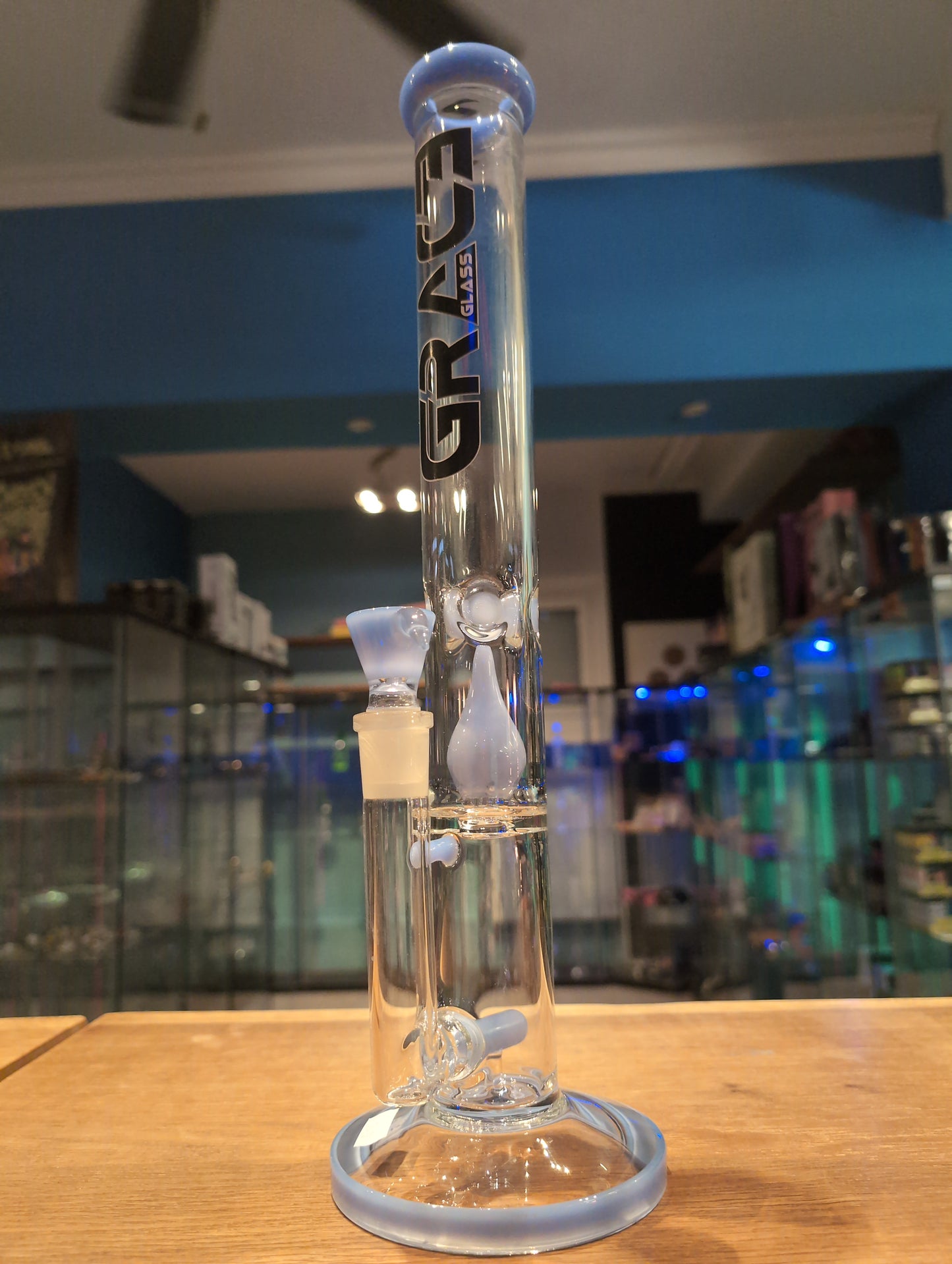 GRACE GLASS - PASTELL BLUE - PERC BONG