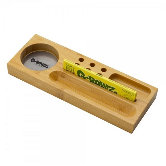 SMALL PORTABLE BAMBOO TRAY - G-ROLLZ - 20CM X7CM