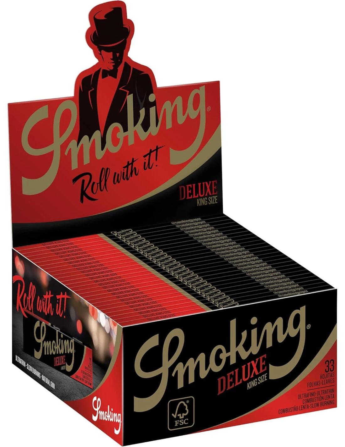 SMOKING KING SIZE DELUXE 50 X 33 PAPERS