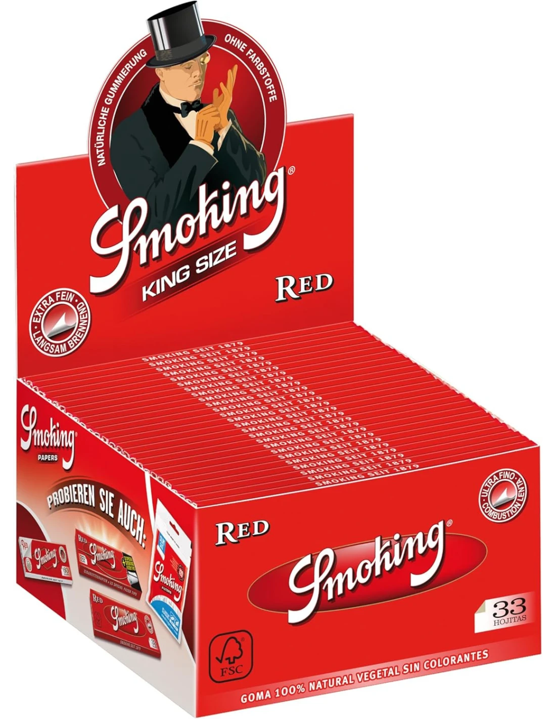 SMOKING KING SIZE DELUXE 50 X 33 PAPERS