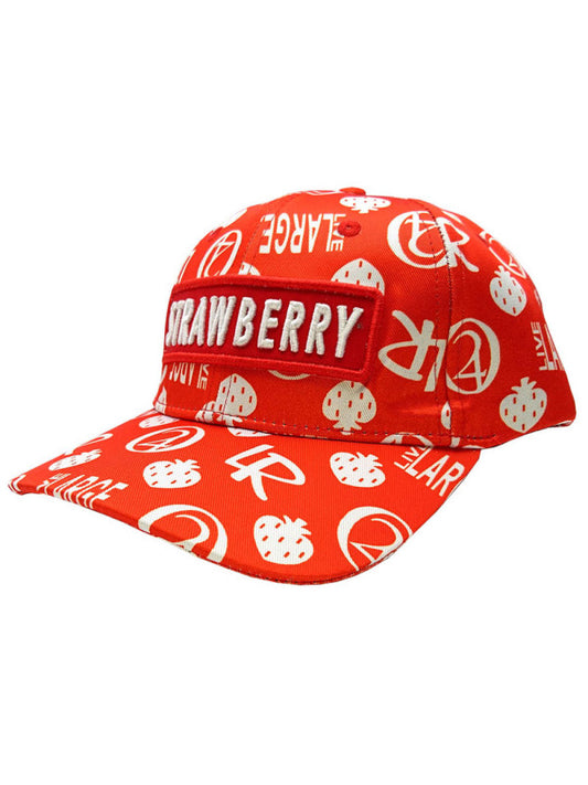 Strawberry Haze Allover Print Red strapback