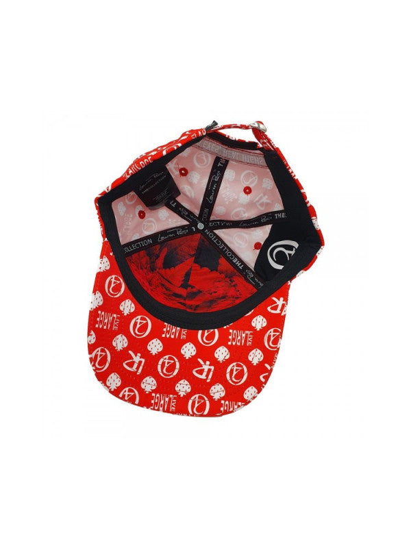 Strawberry Haze Allover Print Red strapback